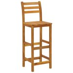 vidaXL Ensemble de bar de jardin 3 Pièces Bois d'acacia solide