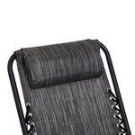 Fauteuil à bascule rocking chair pliable de jardin dim. 94L x 64l x 110H cm acier époxy textilène gris chiné