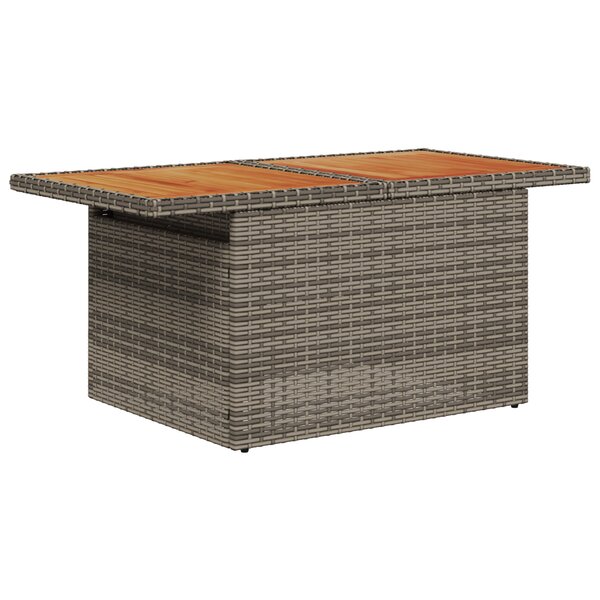Ensemble de canapé de jardin 6 pièces avec coussins en rotin polygris