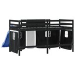 vidaXL Lit mezzanine pour enfants avec rideaux sans matelas 80x200 cm