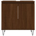 vidaXL Armoire de bain chêne marron 58x33x60 cm bois d'ingénierie