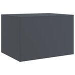 vidaXL Table basse anthracite 67x50x44 cm acier