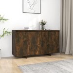 vidaXL Buffet chêne fumé 135x41x75 cm bois d'ingénierie