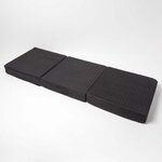 Coussin d'assise déhoussable pour canapé 3 places en suédine  Noir - HOMESCAPES