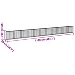vidaXL Panier gabion avec couvercle 1100x50x100 cm fer galvanisé