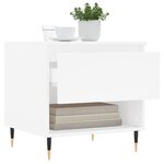 vidaXL Table basse blanc 50x46x50 cm bois d’ingénierie