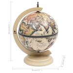 vidaXL Support de vin globe de dessus de table Bois d'eucalyptus Blanc