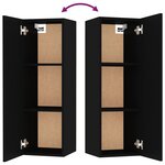 vidaXL Ensemble de meubles TV 5 Pièces Noir Bois d'ingénierie
