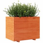 vidaXL Jardinière cire marron 90x60x72 cm bois de pin massif