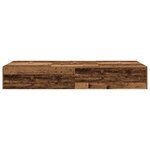 Cadre de lit de rangement vidaXL bois ancien 100x200 cm