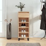 vidaXL Armoire à chaussures Chêne sonoma 40x36x105cm Bois d'ingénierie