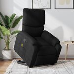 vidaXL Fauteuil de massage inclinable Noir Tissu
