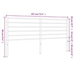 vidaXL Tête de lit métal blanc 180 cm