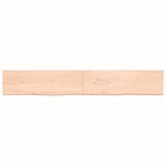 vidaXL Étagère murale 200x30x(2-4) cm bois de chêne massif non traité