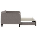 vidaXL Lit de jour avec gigogne sans matelas taupe 90x200 cm