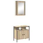 vidaXL Ensemble de meubles de salle de bain en chêne Sonoma en bois d'ingénierie