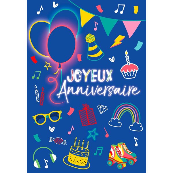 Carte Musicale D'anniversaire Rétro "joyeux Anniversaire" - Draeger paris