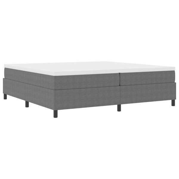 vidaXL Lit à ressorts Box Gris clair 200x200 cm Tissu velours côtelé
