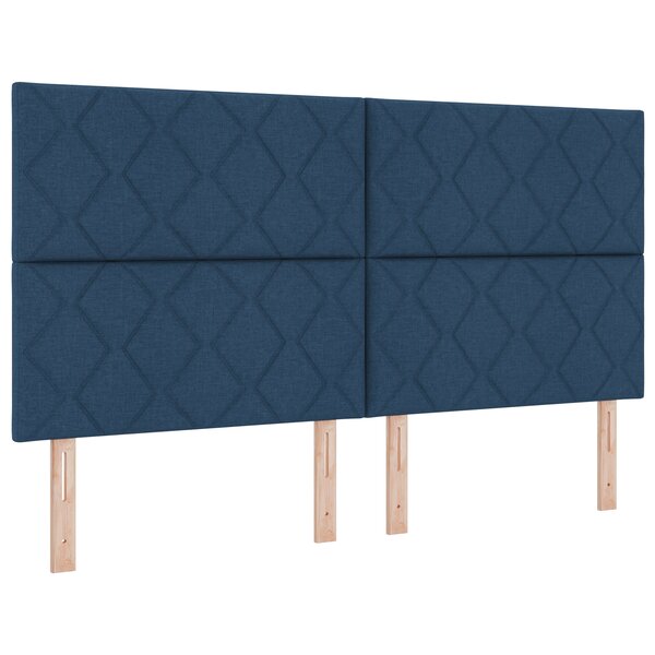 Tête de lit LED vidaXL design blocs diamant bleu 180 cm tissu