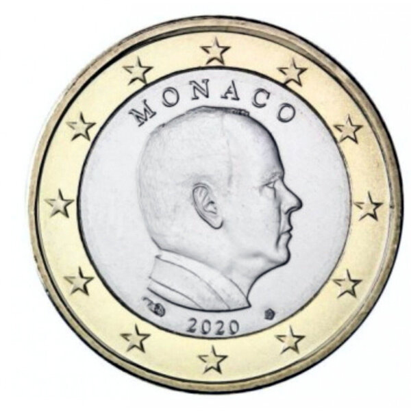 Monnaie 1 euro commémorative monaco 2020 - albert ii