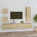 vidaXL Ensemble de meubles TV 5 Pièces Chêne sonoma Bois d'ingénierie