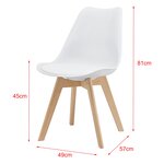 Lot de 6 chaises de salle à manger similicuir hêtre blanc 03_0006778