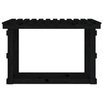 vidaXL Support pour bois de chauffage Noir 108x64 5x77 cm Bois de pin