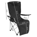 Outwell Chaise longue pliable de camping Catamarca noir