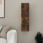 vidaXL Meuble TV mural Chêne fumé 30 5x30x110 cm