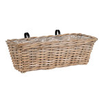 Boîte de balcon suspendue en rotin avec intérieur plastifié 60 x 20 x 23 cm