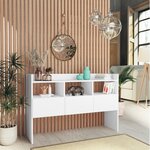 vidaXL Buffet Blanc 105x30x70 cm Bois d’ingénierie