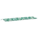 vidaXL Coussins de banc de jardin lot de 2 motif de feuilles