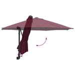 vidaXL Parasol de terrasse Bordeaux Polyester Grand Pliable