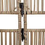 vidaXL Cloison de séparation 5 panneaux beige résine tressée