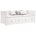 vidaXL Lit de jour sans matelas blanc 90x190 cm bois de pin massif