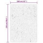 vidaXL Tapis shaggy à poils longs moderne noir et crème 160x230 cm