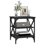 vidaXL Table d'appoint Noir 40x42x50 cm Bois d’ingénierie