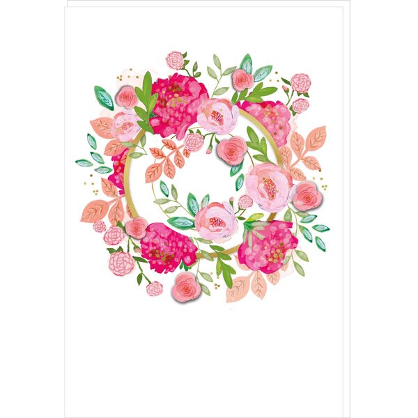 Carte Signature Spirale Fleurs - 11 5 X 17cm - Draeger paris