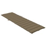 vidaXL Coussin de chaise longue taupe mélangé 200x50x4 cm tissu