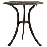 Ensemble de bistro jardin meuble extérieur terrasse 3 pièces aluminium coulé bronze 02_0013504