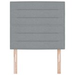vidaXL Tête de lit design Lines Gris clair 80 cm Tissu