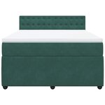 vidaXL Sommier à lattes de lit et matelas Vert foncé 140x200cm Velours