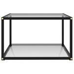 vidaXL Table basse Transparent 60x60x35 cm Verre trempé