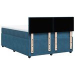 vidaXL Sommier à lattes de lit et matelas bleu 140x200 cm velours