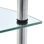 vidaXL Étagère 3 niveaux Transparent 30x30x67 cm Verre trempé