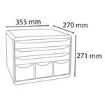 Module De Classement Storebox 6 Tiroirs Black Office - Noir/arlequin - Exacompta