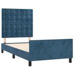 vidaXL Cadre de lit sans matelas bleu foncé 80x200 cm velours