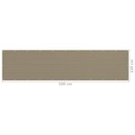 vidaXL Écran de balcon Taupe 120x500 cm PEHD