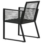 vidaXL Ensemble à manger d'extérieur 5 Pièces Rotin PVC Noir
