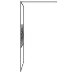 vidaXL Paroi de douche Noir 115x195 cm Verre ESG transparent